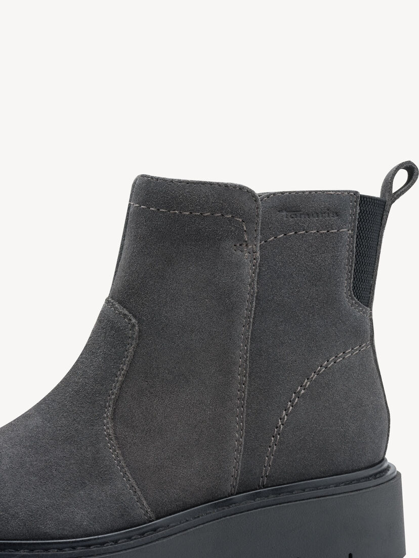 Leren Enkellaarsje - grijs, ANTRAC. SUEDE, hi-res