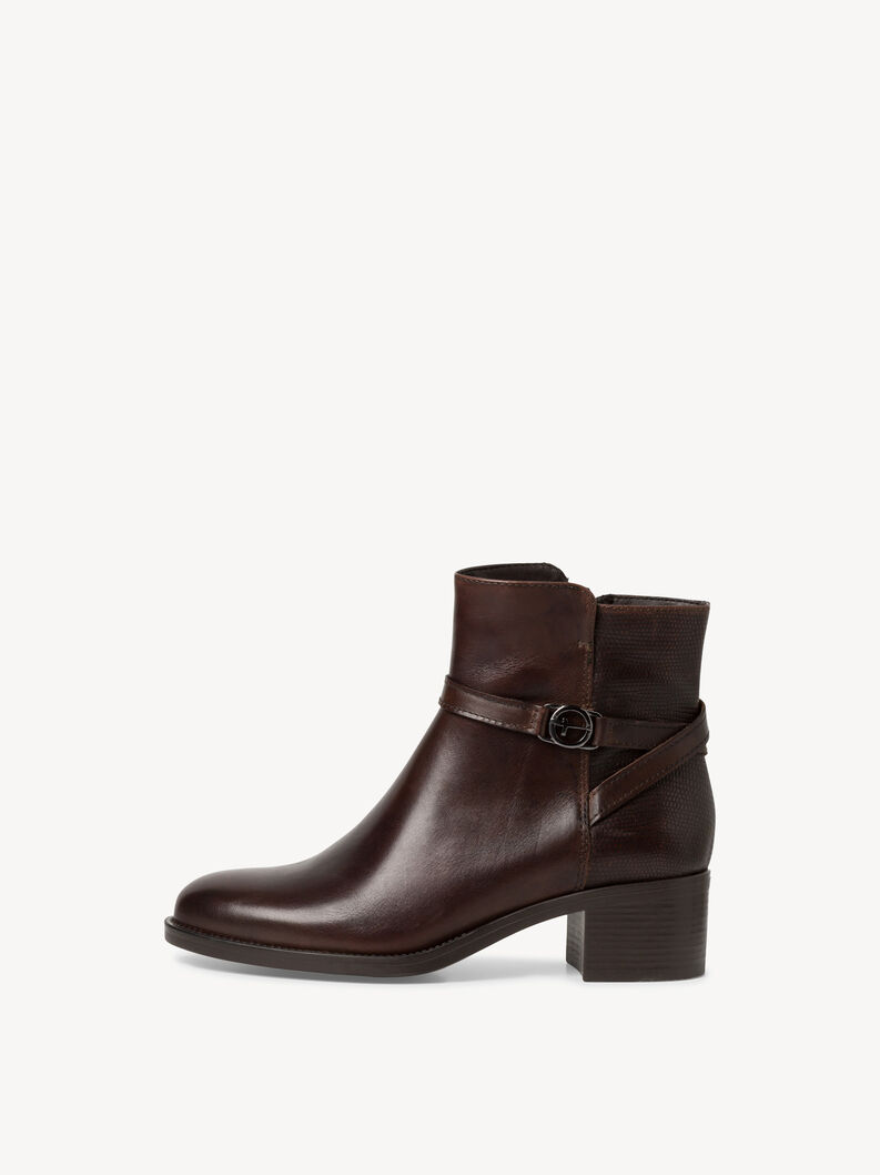 Leather Bootie - brown, MOCCA/STRUCT., hi-res
