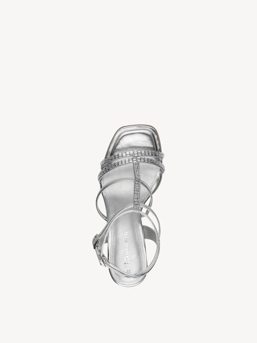 Heeled sandal, SILVER, hi-res