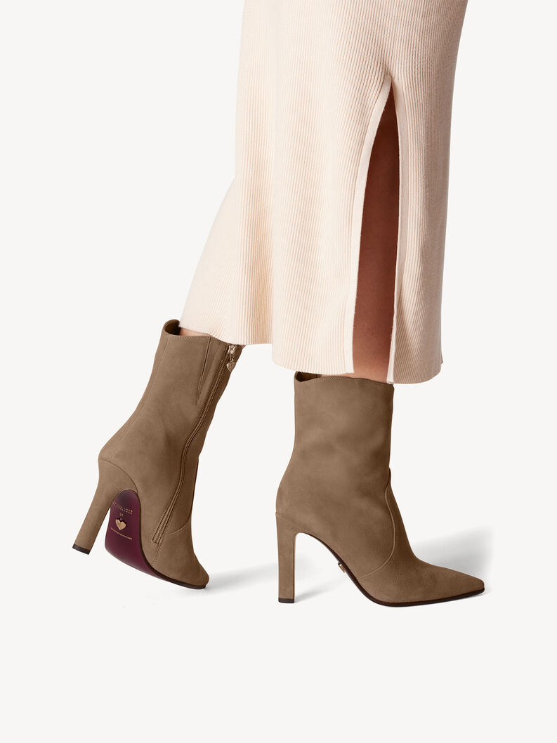 Leather Bootie - brown, CAMEL, hi-res