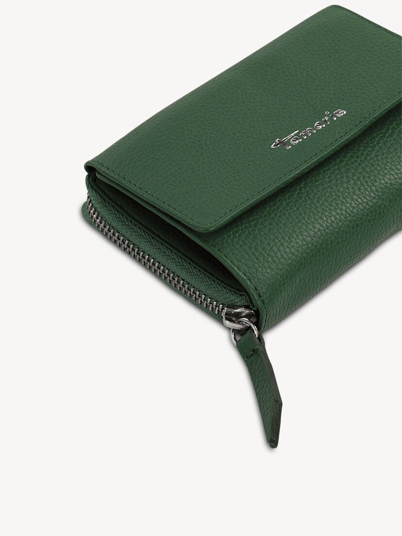 Leren Portemonnee - groen, green, hi-res