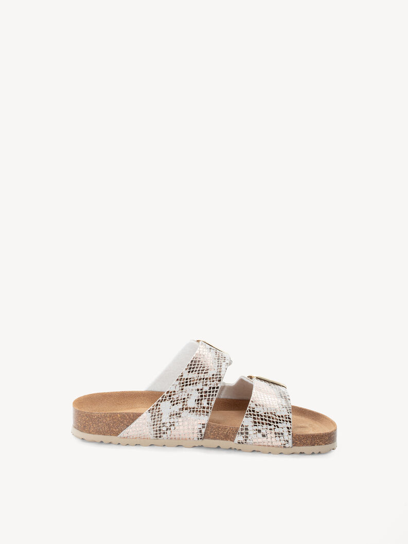 Pantolette - beige, BEIGE/SNAKE, hi-res