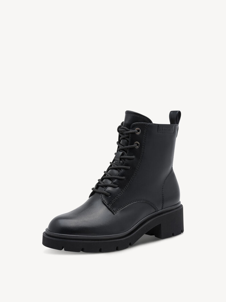 Enkellaarsje - zwart, BLACK, hi-res