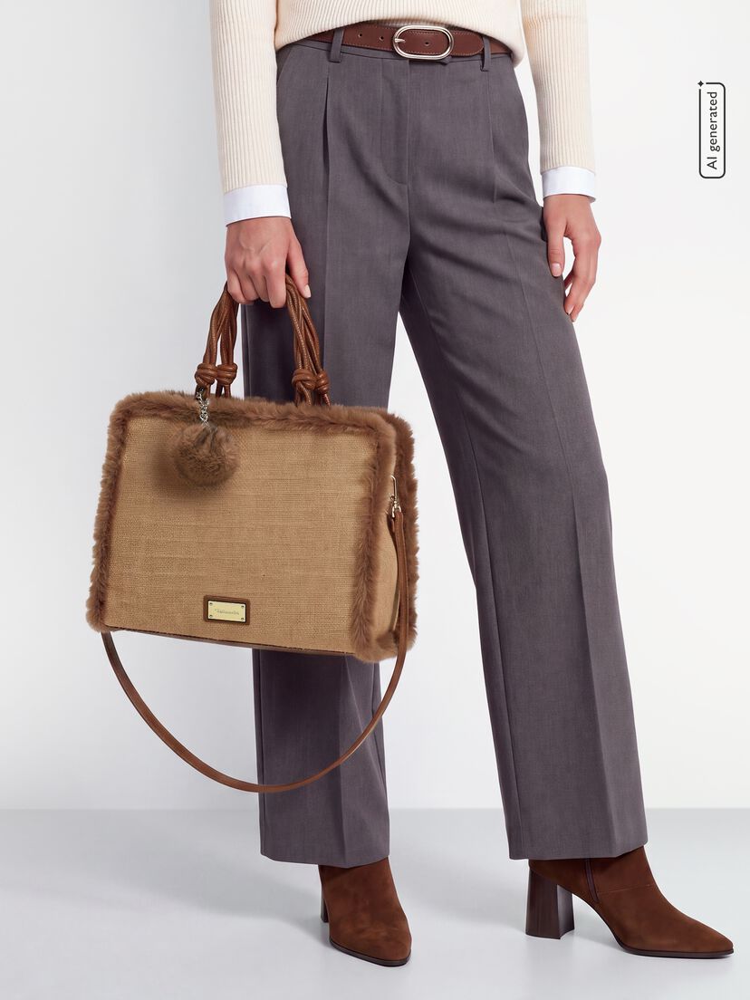 Shopper, taupe, hi-res