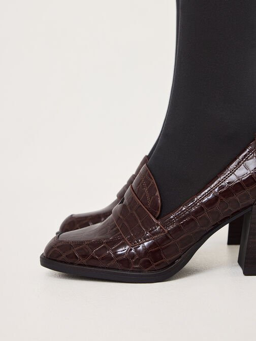 Pumps, BROWN CROCO, hi-res