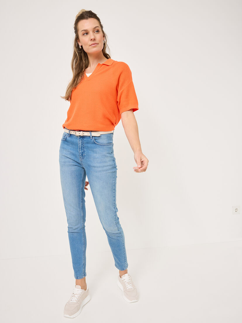 Polo Sweater - oranje, Nasturtium, hi-res