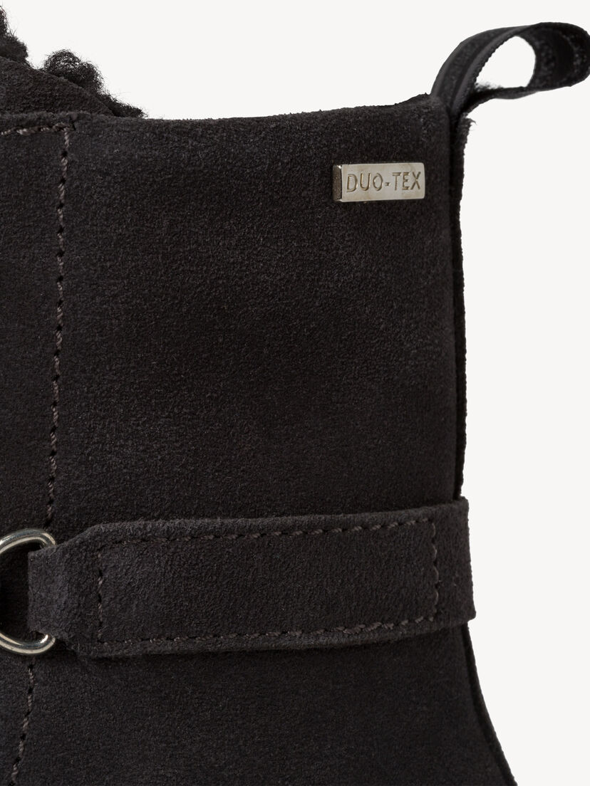 Leren Enkellaarsje - grijs warme voering, ANTHRACITE, hi-res