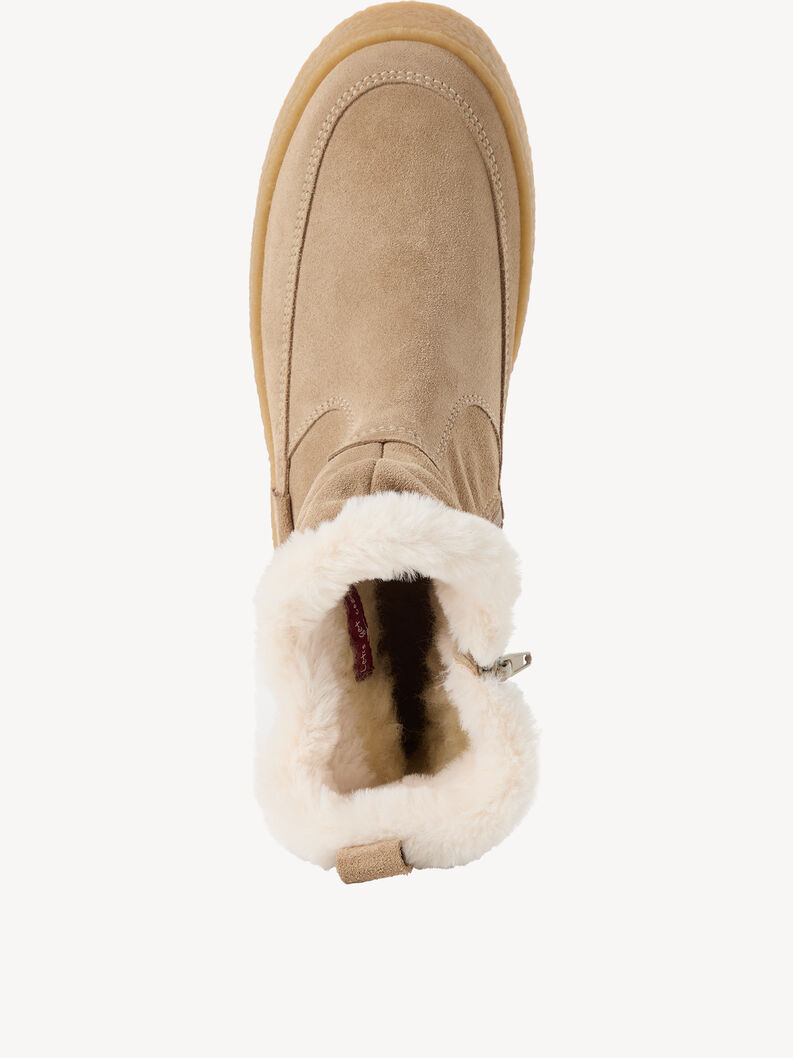 Lederstiefelette - beige Warmfutter, BEIGE, hi-res