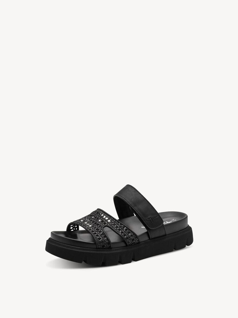 Slipper - zwart, BLACK, hi-res