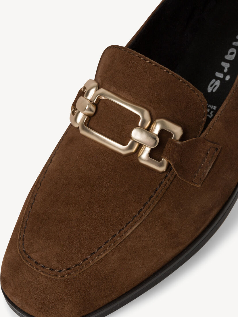 Leren Instappers - bruin, TOBACCO, hi-res