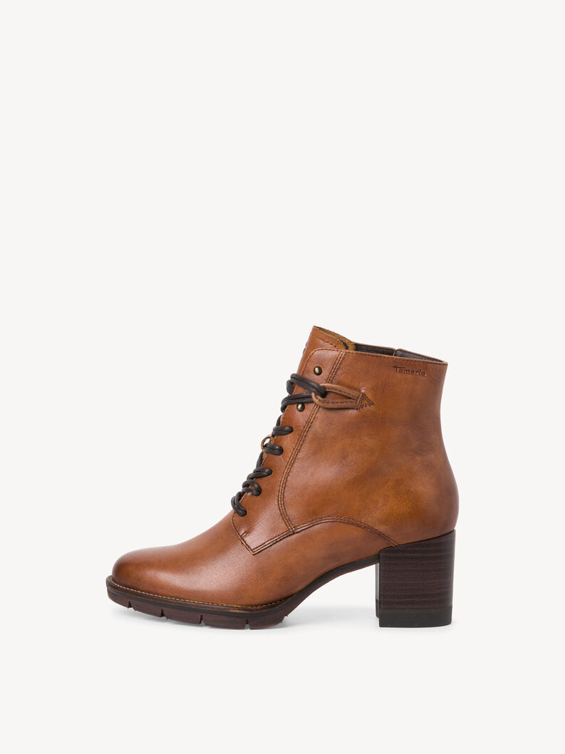 Leather Bootie - brown, COGNAC LEATHER, hi-res