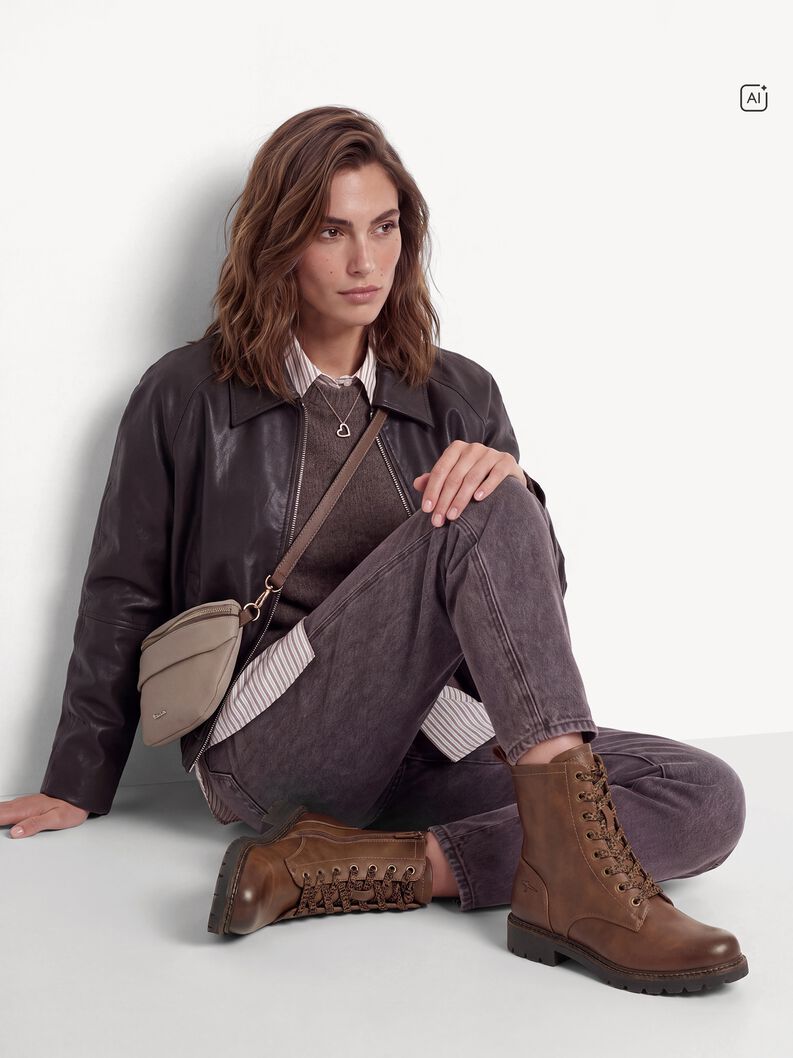 Bootie - brown, cognac, hi-res