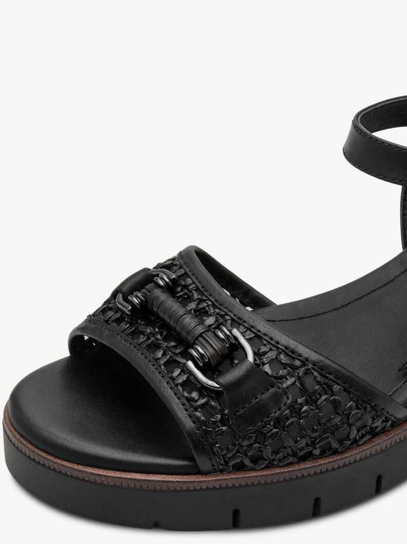 Sandale &agrave; talon - noir, BLACK, hi-res