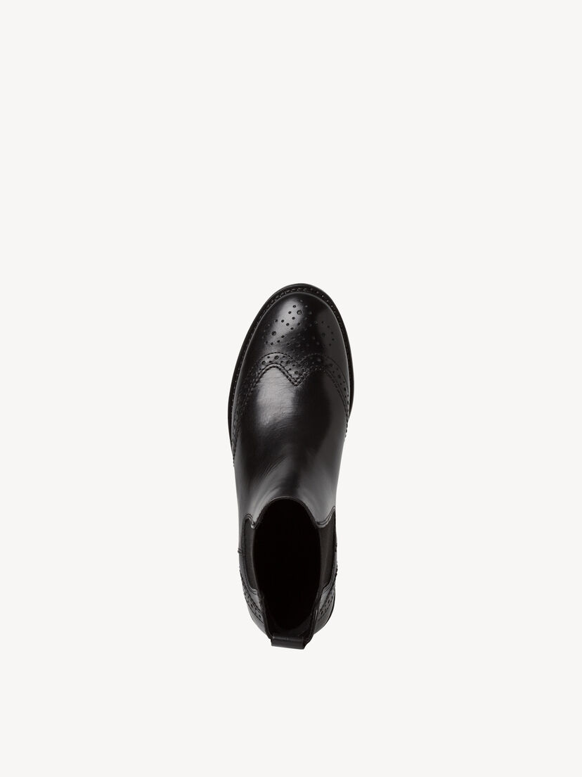 Leren Chelseaboot - zwart, BLACK, hi-res