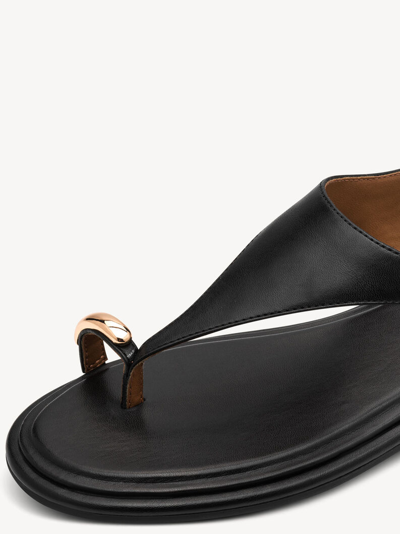 Ledersandale - schwarz, BLACK LEATHER, hi-res