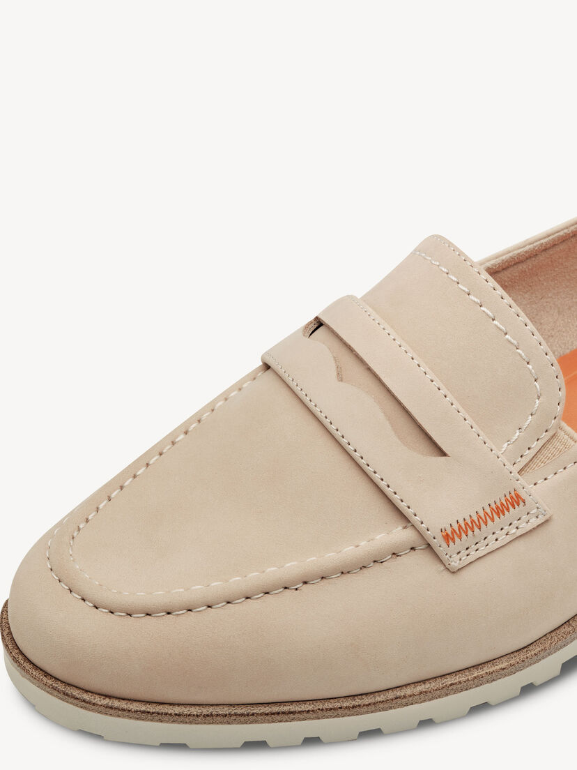 Leren Instappers - beige, 418, hi-res