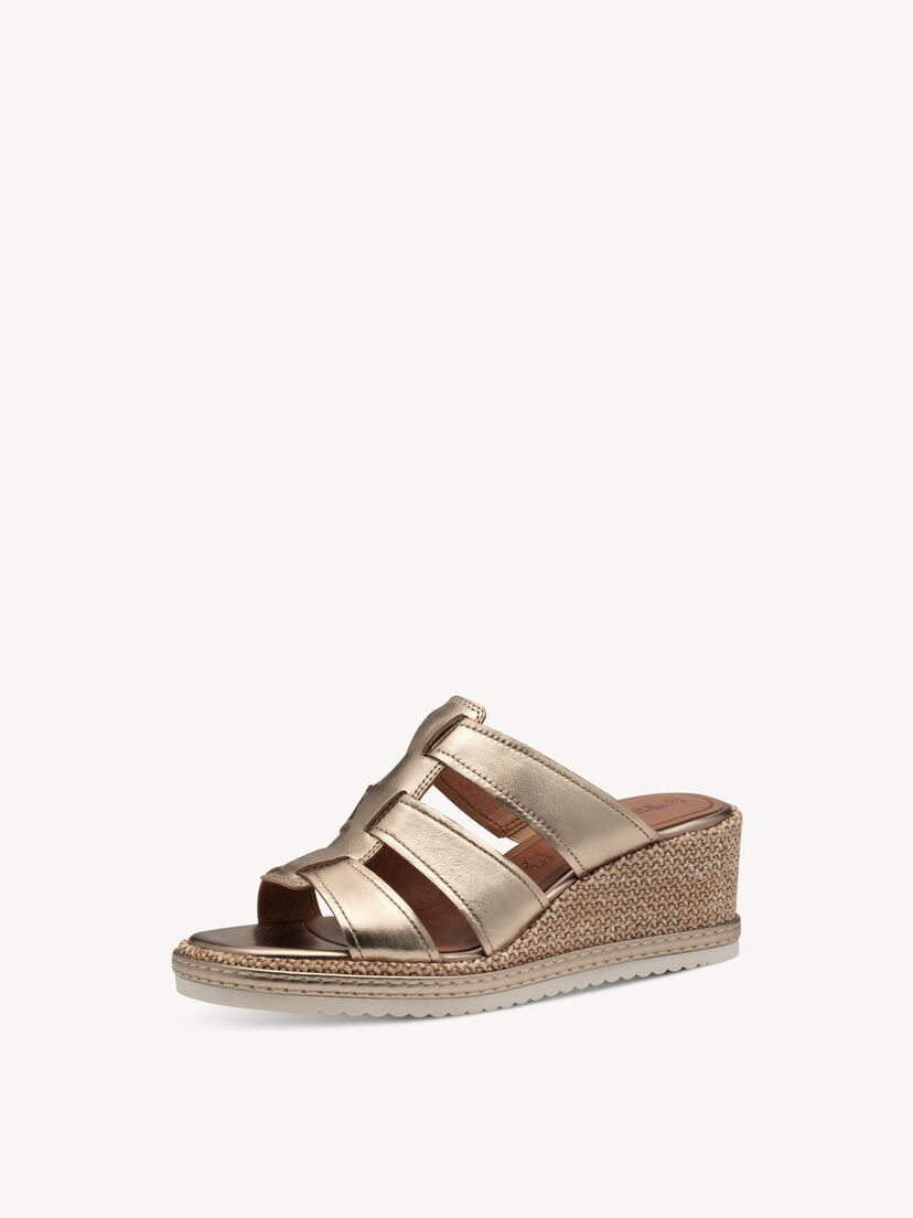 Leren Slipper - metallic, BRONCE, hi-res