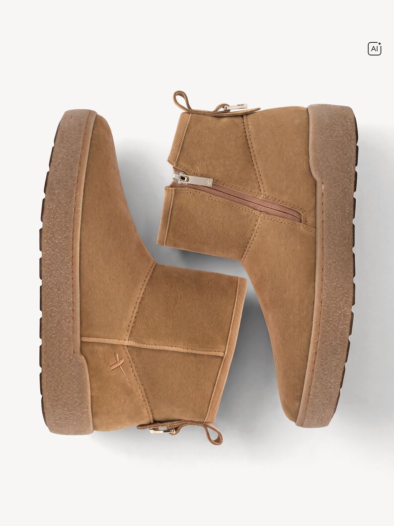 Leather Bootie - brown warm lining, 310, hi-res