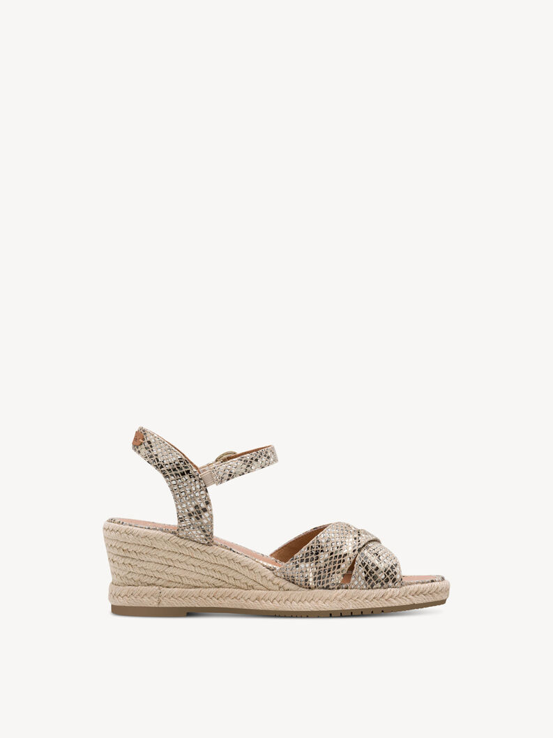 Sandale &agrave; talon - beige, BEIGE SNAKE, hi-res