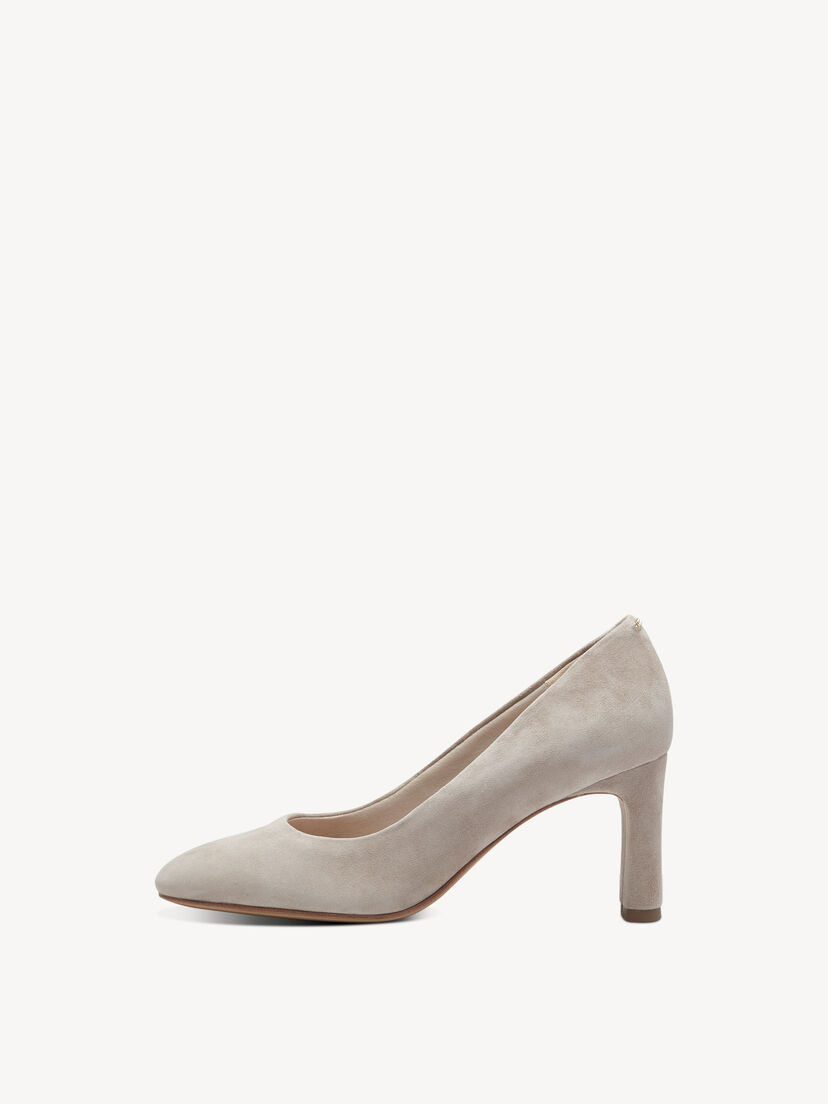 Leren Pumps - beige, TAUPE, hi-res