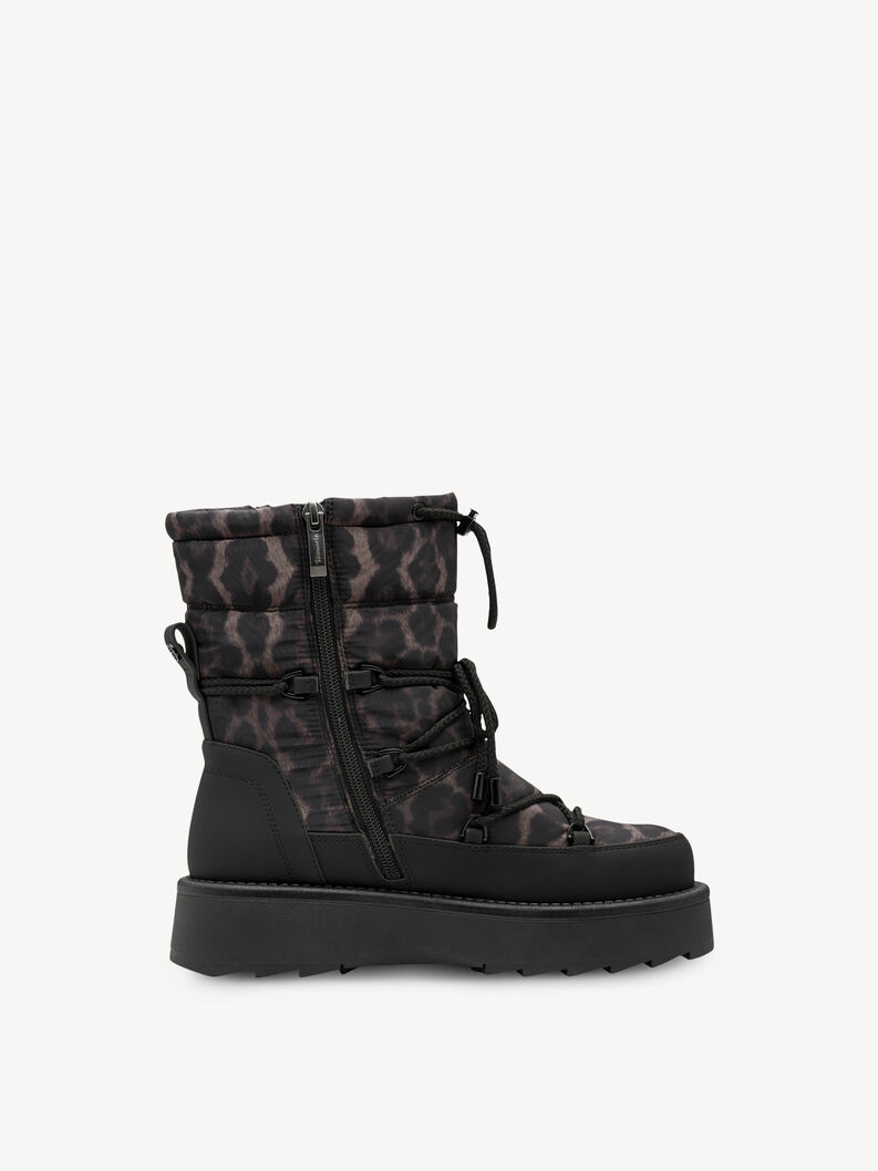 Stiefelette - schwarz Warmfutter, BLACK/LEOPARD, hi-res