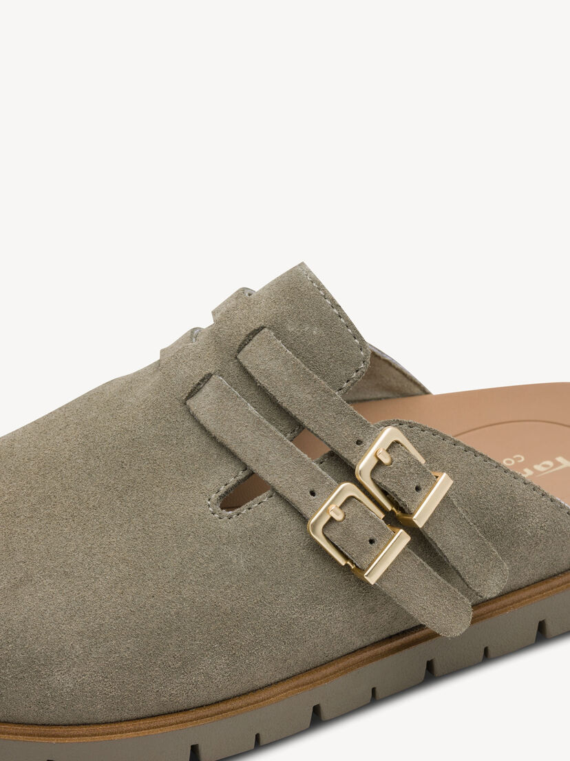 Leren Slipper - groen, SAGE, hi-res