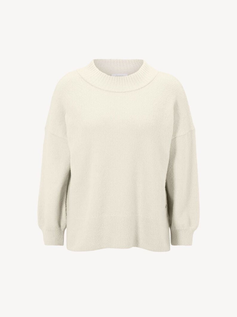 Knitted pullover - white, Antique White, hi-res