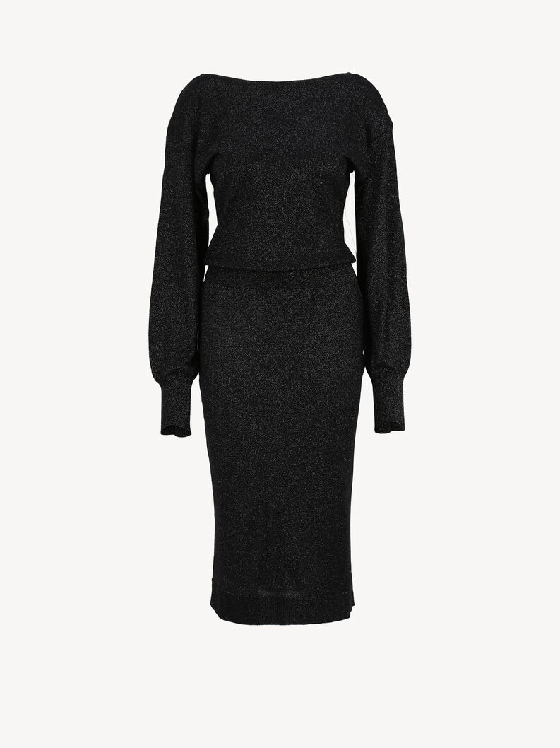 Gebreide jurk - zwart, Black Beauty, hi-res