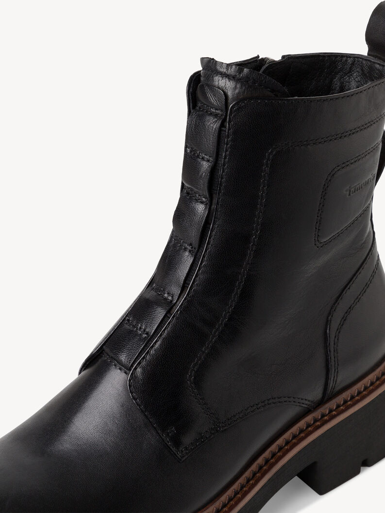 Bottine en cuir - noir, BLACK, hi-res