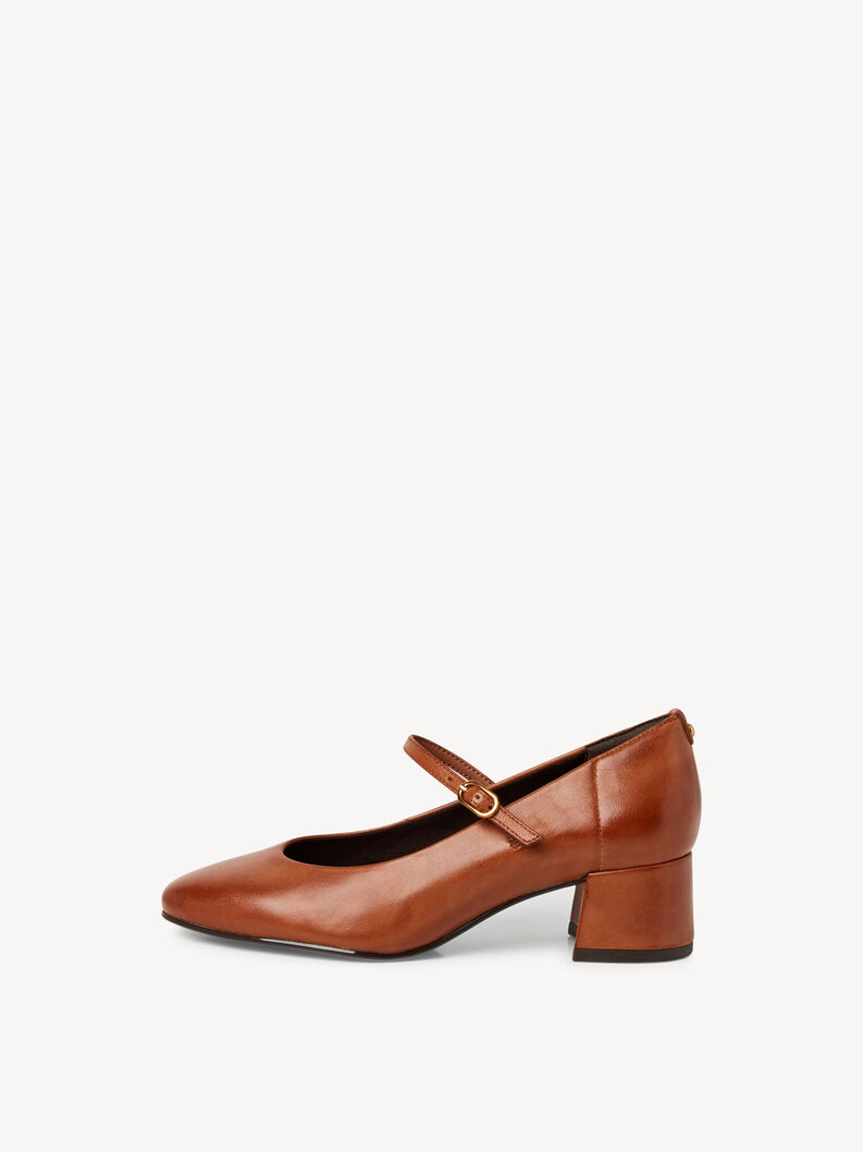 Lederpumps - braun, COGNAC LEATHER, hi-res