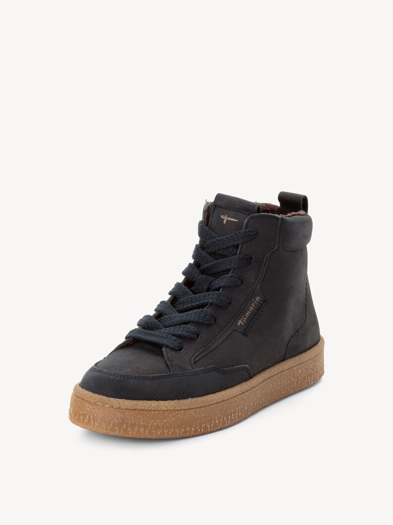 Lederstiefelette - blau, NAVY, hi-res