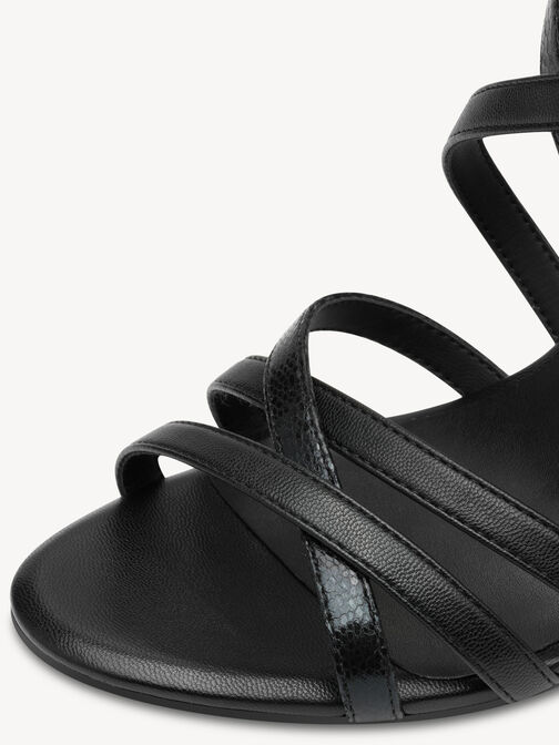 Σφηνοειδή σανδάλια, BLACK, hi-res