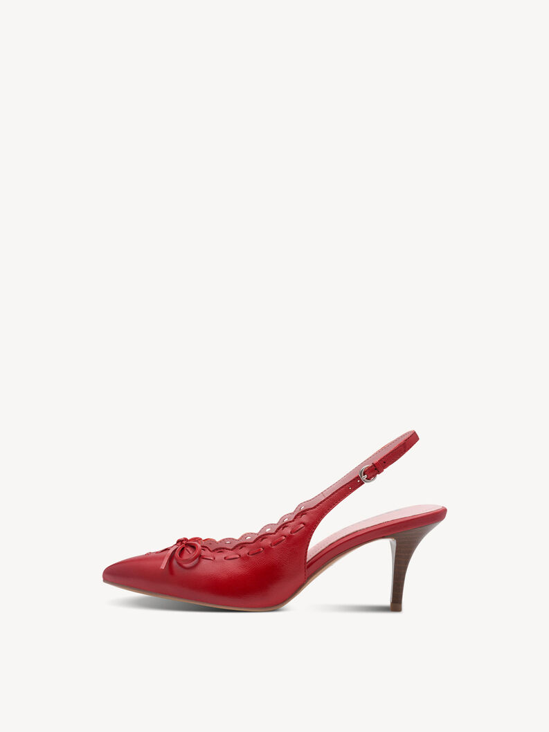 sling pumps, RED, hi-res