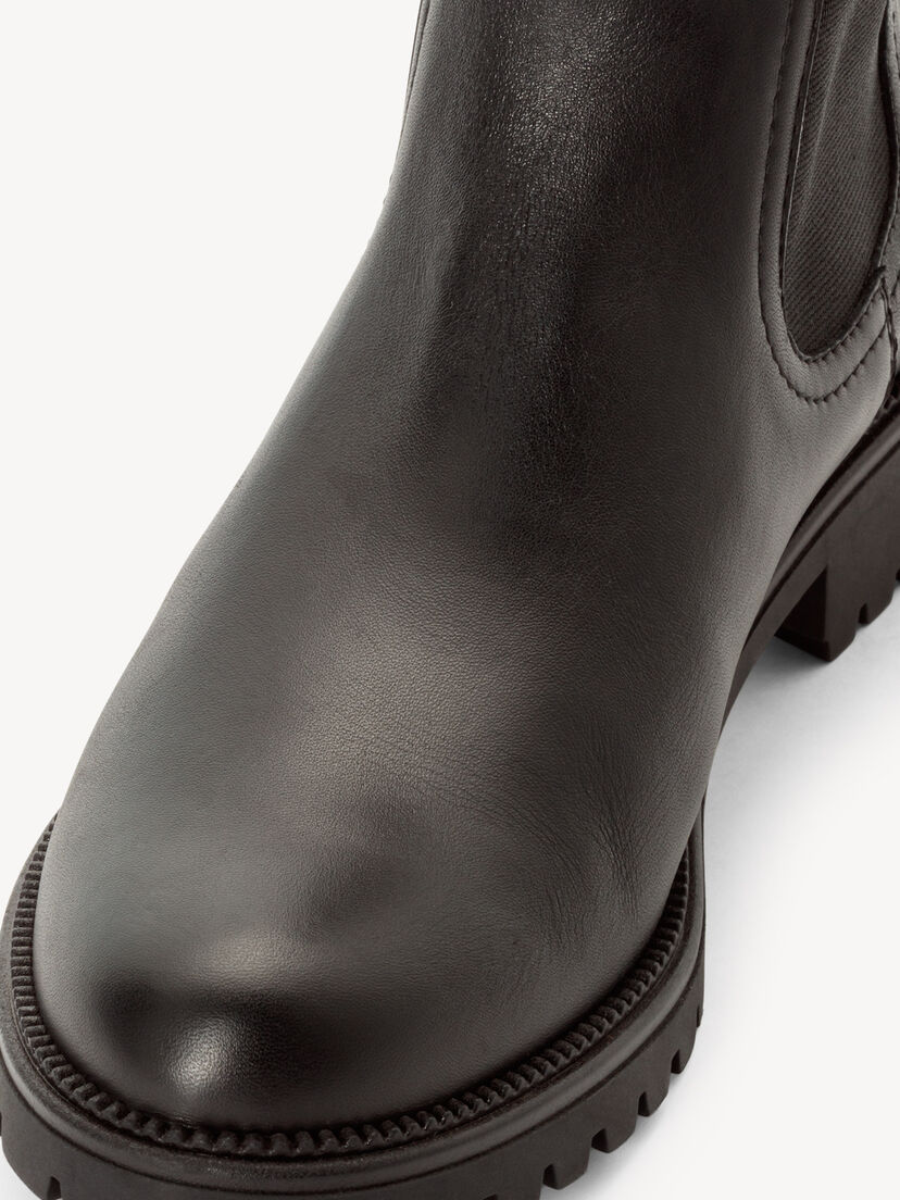 Leren Chelseaboot - zwart, BLACK, hi-res