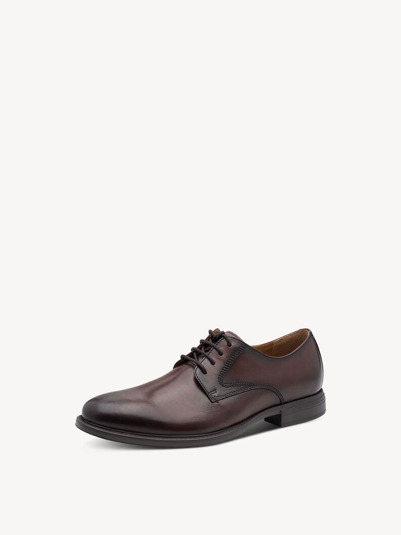 Derbie en cuir - marron, 304, hi-res