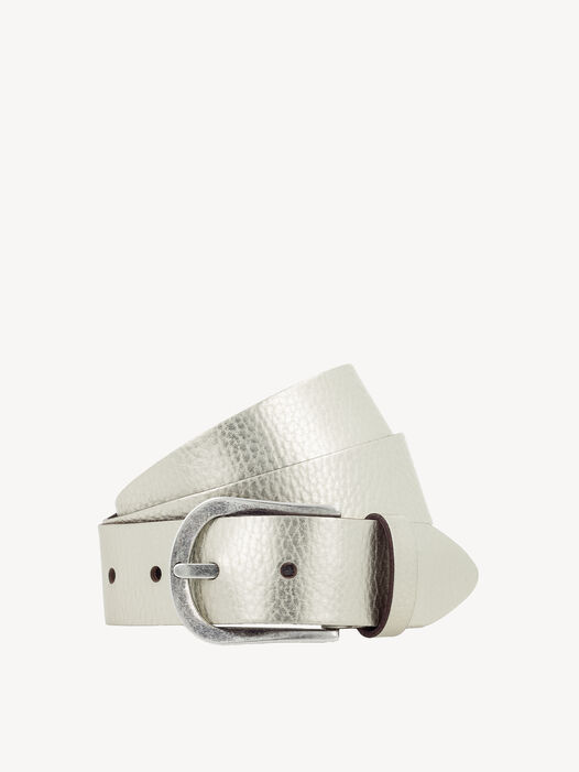 Leren riem, Platingold, hi-res