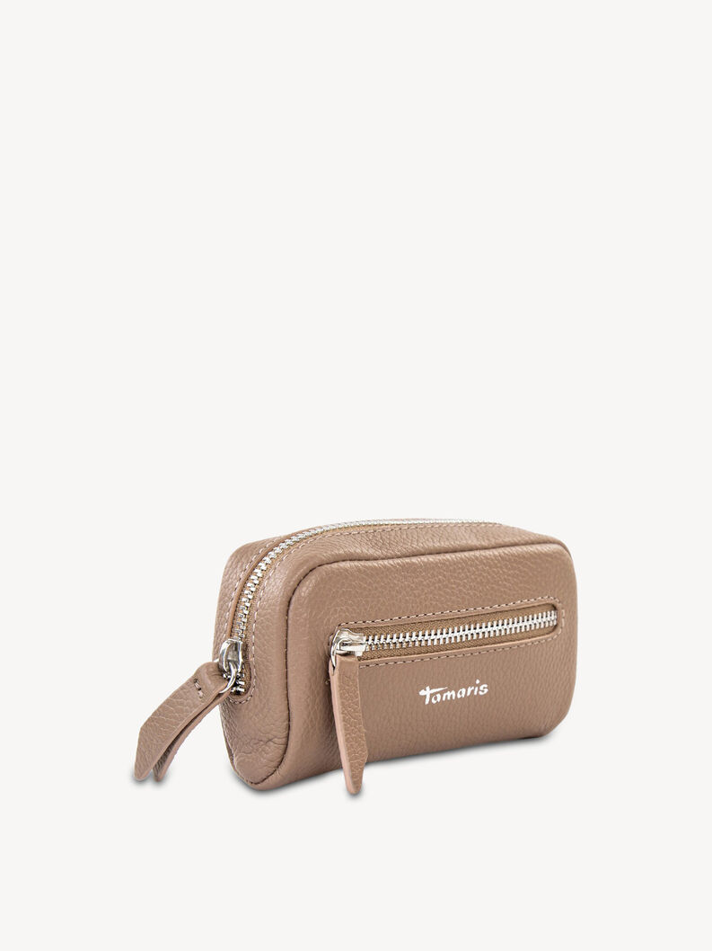 &Eacute;tui &agrave; cl&eacute;s en cuir - beige, sand, hi-res