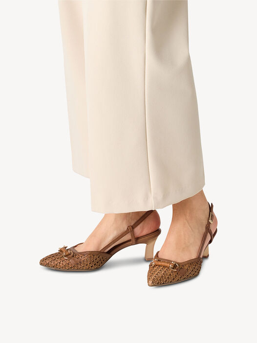 Slingpumps, cognac, hi-res