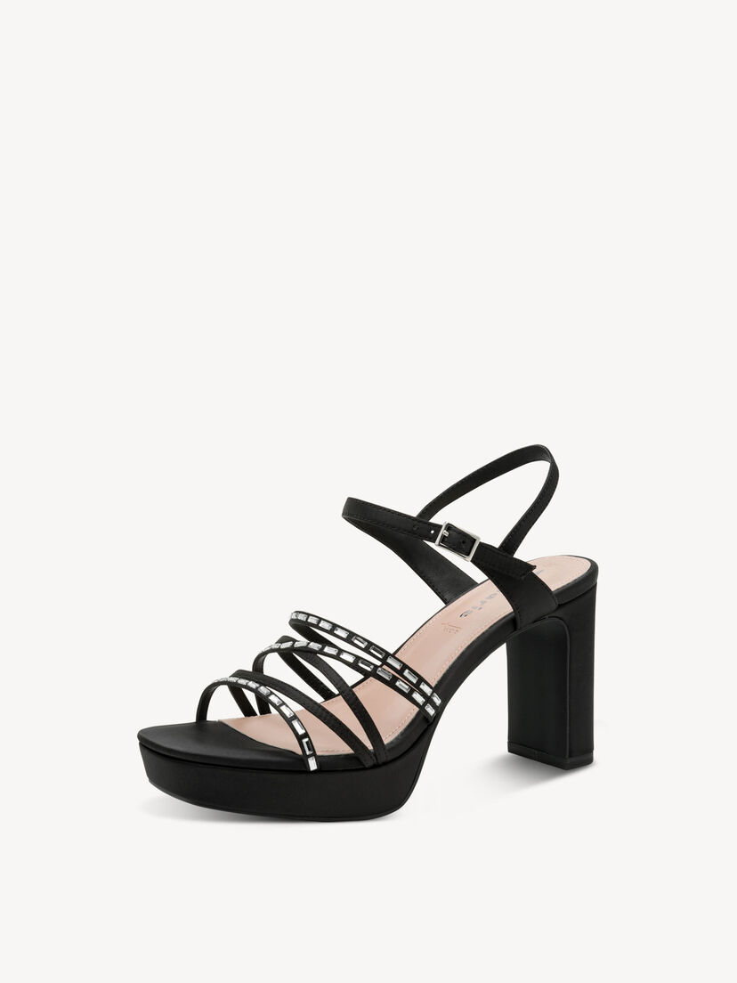 Sandaaltje - zwart, BLACK, hi-res