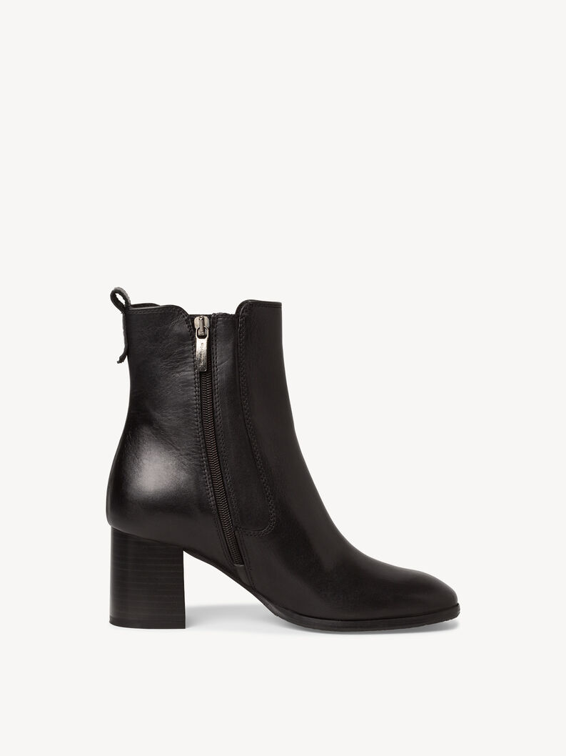 Bottine Chelsea en cuir - noir, BLACK, hi-res