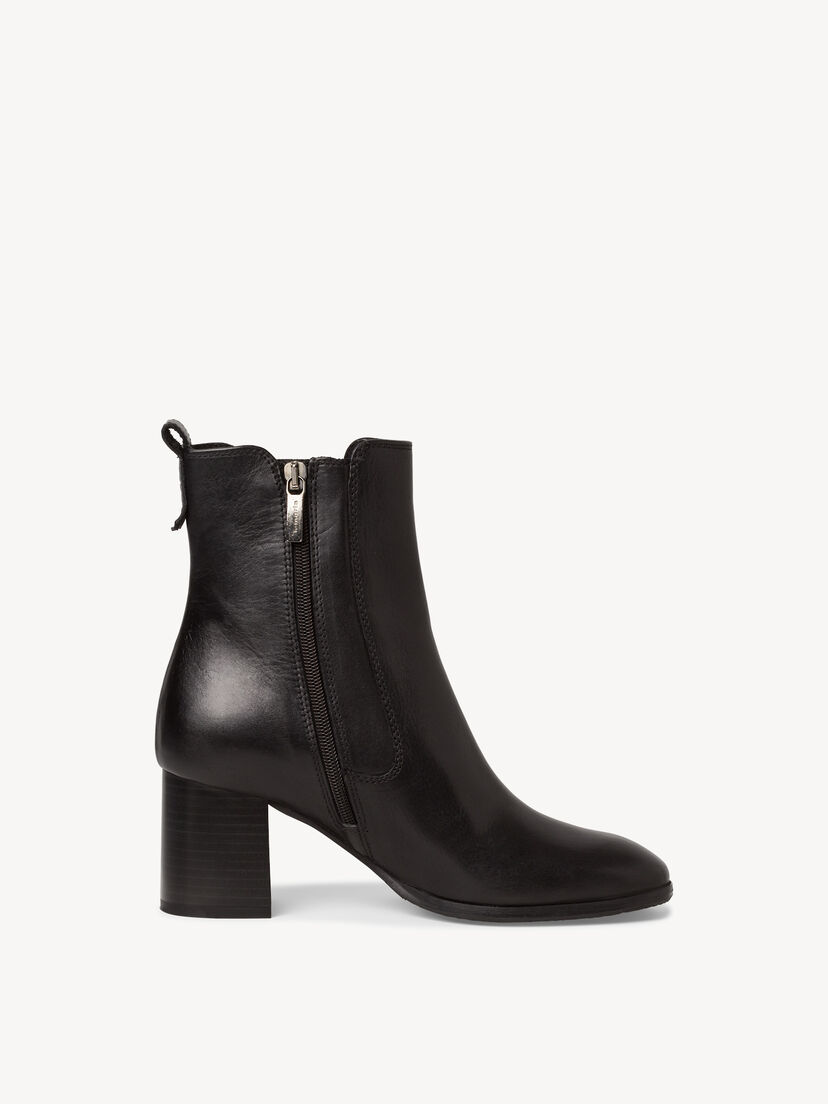 Leren Chelseaboot - zwart, BLACK, hi-res