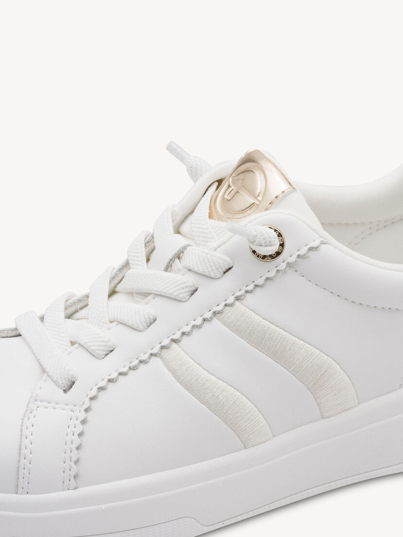 Sneaker - wit, WHITE/GOLD, hi-res