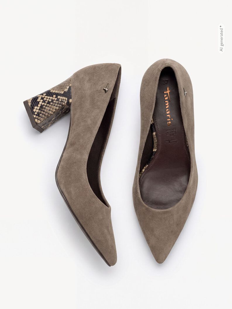 Escarpin, TAUPE COMB, hi-res