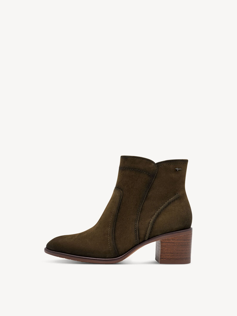 Bottine en cuir - vert, OLIVE, hi-res