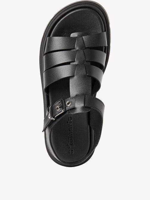 Sandalette, BLACK LEATHER, hi-res