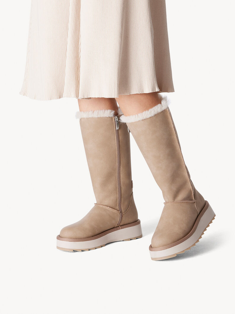 Ψηλές (βαριές) μπότες - καφέ warm lining, CAMEL, hi-res