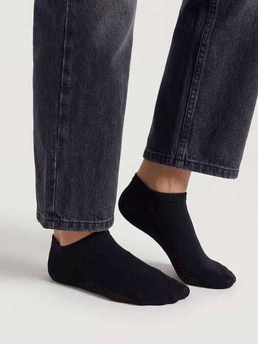 Socks 2-pack, black/black, hi-res