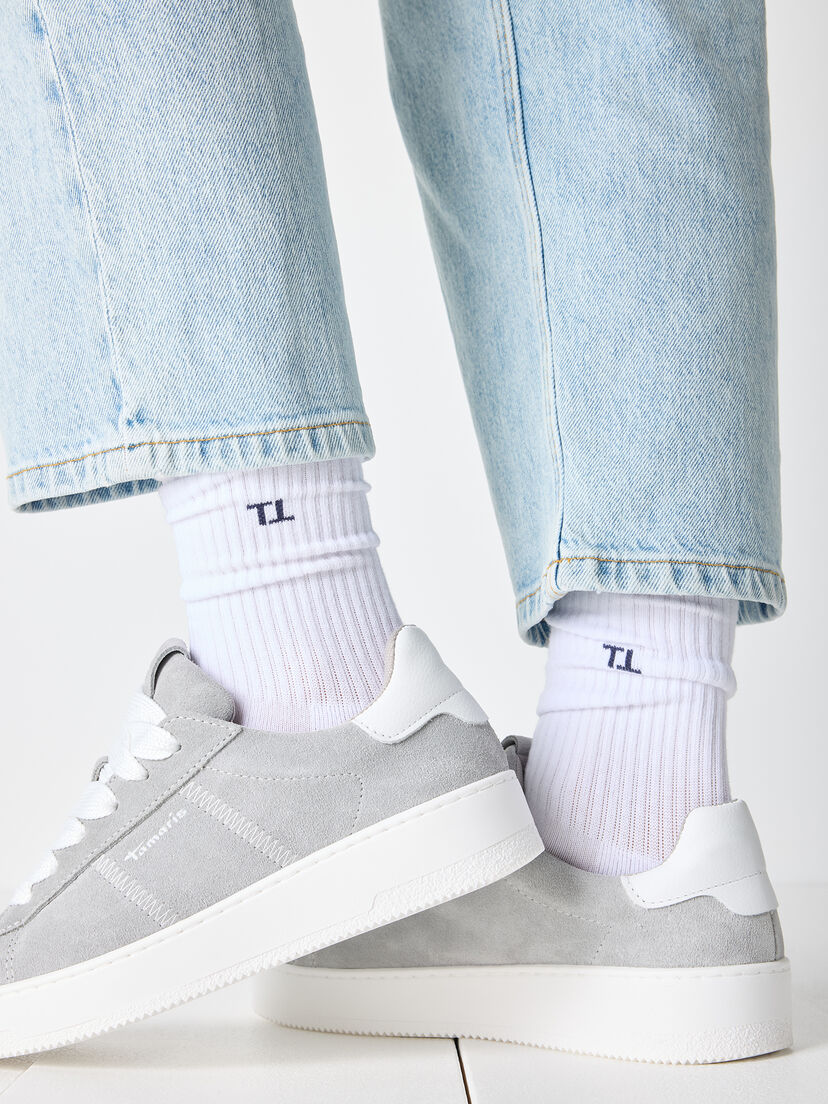 Sokken set van 2 paar, White/Grey, hi-res