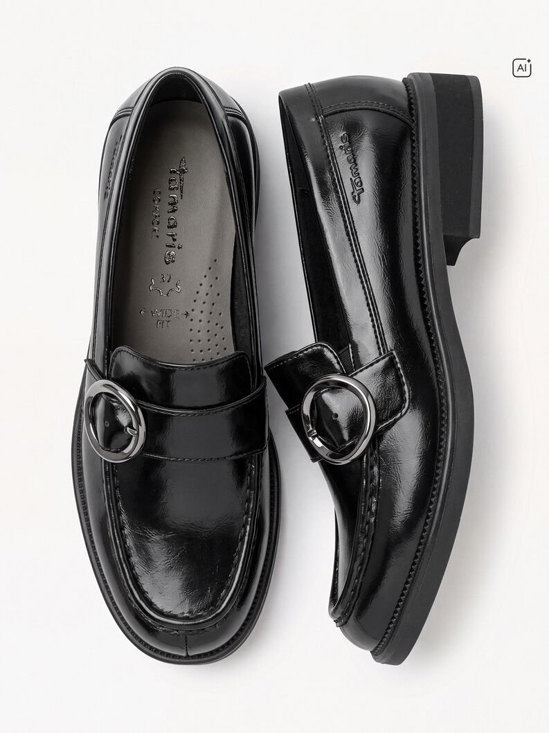 Slipper - noir, BLACK PATENT, hi-res