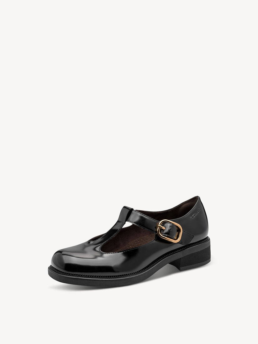 Instappers - zwart, BLACK PATENT, hi-res